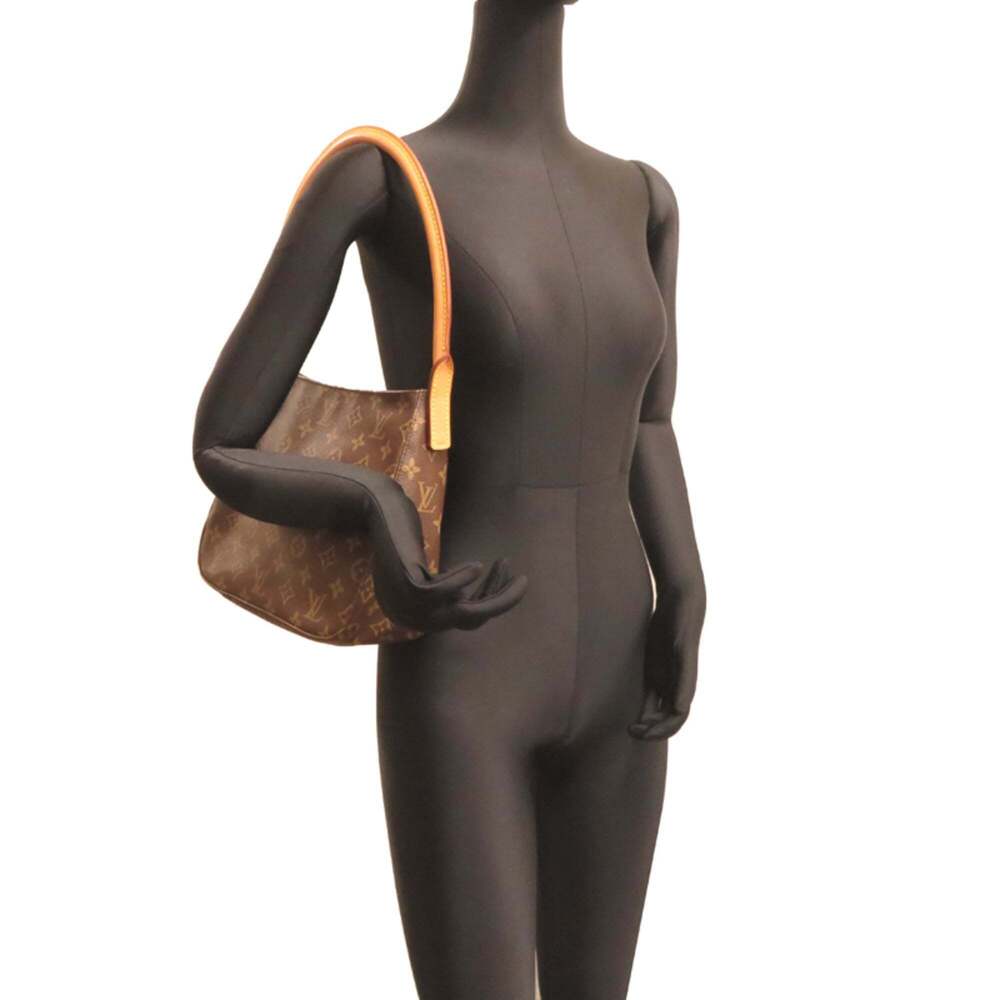 LOUIS VUITTON Authentic Brown Monogram Looping MM Shoulder Bag - Picture 9 of 10